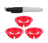 FRCOLOR 4pcs Golf Ball Alignment Marker Tool for Precision Line Drawing and Quick Application on The Course, Abs Material, Suitable for Beginners and Seasoned Players Golf Accessory