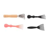 FRCOLOR 4pcs Hair Brush Cleaner Portable Wire Rake Tool Comb Cleaner for Deep Cleaning Bristles and Removing Hair from Grooming Brush