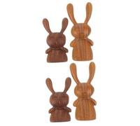 FRCOLOR 4pcs Handheld Nose Massager Natural Wood Beauty Scraping Tool for Facial Acupressure Relaxation for Self-care Gifting to Friends Family
