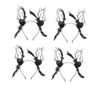 FRCOLOR 4pcs Handmade Branch Headband Simulated Tree Branch Hair Decor for Christmas Party Cosplay Wide Headband for Women and Girls Party Occasion