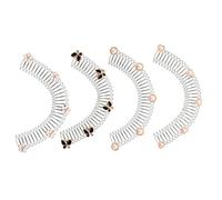 FRCOLOR 4pcs Invisible Hair Fixer Comb Decorative Headband u Shape Clips for Curly Hair Includes Black Butterfly White Heart Gold Flower and Pearl Accessories for Women