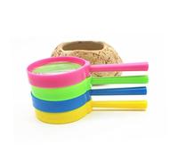 FRCOLOR 4pcs Kids Magnifying Glasses 60mm Portable Magnifiers Educational Toys for Kids