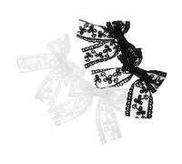 FRCOLOR 4pcs Lace Hairpins Bow Temperament Women Hair Accessories Translucent Mesh Bow Barrettes for Styling Elegant Drape Hair Clips for Women