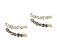 FRCOLOR 4pcs Large Banana Hair Clip Rhinestone Ponytail Holder Strong Tension Hair Claw Clamp for Girls White Grey