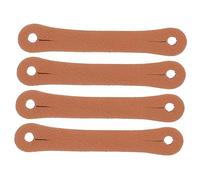 FRCOLOR 4pcs Leather Drumstick Control Clips Finger Rings Drumstick Auxiliary Tool Non-slip Holder Suitable for 5a 7a Beginner Drummers Random Color