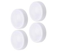 FRCOLOR 4pcs LED Wireless Night Light Touch Battery Powered Lights White Abs PC Remote Control Convenient and The Older Suitable for Living Room and Closets