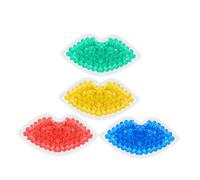 FRCOLOR 4pcs Lip-shaped Cooling Gel Packs Eye Masks for Puffiness Relief and Dark Circle Treatment Reusable for Refreshing Eye Care