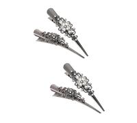 FRCOLOR 4pcs Luxury Diy Accessories Jewelled Hair Grips Jaw Clips Women Hairpin Rhinestone Hairpin for Special Occasions