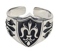 FRCOLOR 4pcs Men's Adjustable Punk Ring Vintage Metal Open Ring for Parties Festivals Daily Wear Stylish Decorative for Accessories