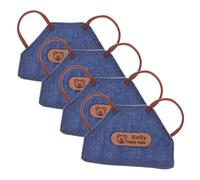 FRCOLOR 4pcs Mini Denim Aprons for Dolls Retro-inspired Doll Baking Accessories Cloth Chef Apron for Miniature Dress-up and Dollhouse Kitchen Play