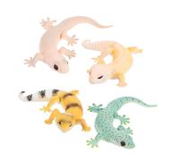 FRCOLOR 4pcs Mini Realistic Gecko Figures Educational Reptile Models for Safe Plastic Animal with Smooth Edges Garden Decoration and Cognitive Learning Prop