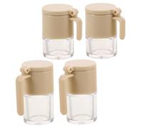 FRCOLOR 4pcs Miniature Dollhouse Condiment Jars Realistic Mini Salt and Sugar Pots for Dollhouse Kitchen Decor Detailed Seasoning Storage Containers for Display and Collectors