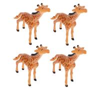 FRCOLOR 4pcs Miniature Giraffe Figurines for DIY Moss Micro Landscapes Tiny Animal Sculptures with Realistic Detail Mini Wild Jungle Animal Figures for Succulent Terrariums and Home Decor