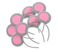 FRCOLOR 4pcs Mouse Ears Headband Faux Rat Ears Headpiece for Women Boys and Girls Halloween Party