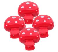 FRCOLOR 4Pcs Mushroom Shaped Toothbrush Case Portable Travel Holder with Dustproof Design for Home School Camping Gym Vibrant for Easy Identification