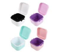FRCOLOR 4pcs Nail Tool Storage Box Plastic Drill Bits Container Tray Cup Drain Basket for Manicure Accessories Salon Supplies