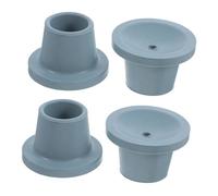 FRCOLOR 4pcs Non-Slip Rubber Feet for Bath Stool Shower Chair Anti-Slip Chair Leg Covers Grey Replacement Tips for Commode and Bath Bench Floor Protectors for Home and Hospital Use