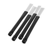 FRCOLOR 4pcs Nylon Jazz Drum Brushes Set for Musicians, Gentle on Drumheads with Portable Design, for Musical Performance and Practice