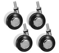 FRCOLOR 4pcs Office Chair Wheels Replacement with M8 Threaded Stem, Swivel Nylon Casters for Desk Chairs, Easy Installation, Alloy Material, Enhanced Stability, Silent Operation on Hard