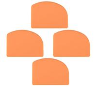 FRCOLOR 4pcs Plastic Cream Scraper Set for Cake Baking Tool Lightweight Kitchen Accessories in Orange, for Cutting Dough and Pastry, for Cooking and Baking at Home Or Professional Kitchen