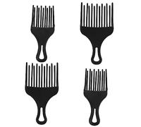 FRCOLOR 4pcs Plastic Hair Pick Comb for Curly Hair Wig Braid Comb Detangling Tool for Dressing