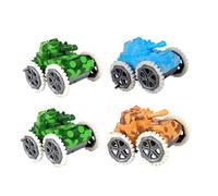 FRCOLOR 4pcs Plastic Tank Model Pull-back Car Toys Boy Girl Plaything Scenario Playtime