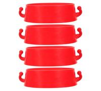 FRCOLOR 4pcs Plastic Traffic Cone Connectors for Safety Cones Chain Links, Quick Secure Attachment Accessories for Roadwork, Parking Lots, and Sports Field Barrier Management