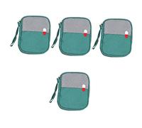 FRCOLOR 4pcs Portable Medicine Storage Bag Lightweight Oxford Cloth Mini Pouch for Travel