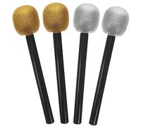 FRCOLOR 4pcs Portable Plastic Microphone Toys for Kids Boys Training Tool Glitter Full of Creativity Realistic Design for Parties and Outdoor Play