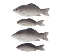 FRCOLOR 4pcs Realistic Fake Fish Props Fade Resistant Lifelike Sea Animal Figurines for Kitchen Decor Photography Restaurant Displays Vibrant Color Stability and Versatile Use