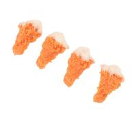 FRCOLOR 4pcs Realistic Simulation Chicken Legs Fake Fried Meat Model for Home Kitchen Restaurant Decoration Photography Props Creative Food Display