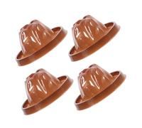 FRCOLOR 4pcs Realistic Volcanic Model Bases for Science Projects DIY Volcano Eruption Kits for Lab Experiments Educational Volcano Science Props for Creative Learning and Group Activities