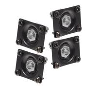 FRCOLOR 4pcs Rectangular Metal Output Jack Plate Input Jack Socket for Electric Guitar and Bass Guitar Parts Accessories