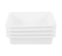 FRCOLOR 4pcs Rectangular Pretend Kitchen Sink for Lightweight Plastic Play Kitchen Accessories Realistic Portable Basin Model for Indoor Outdoor Pretend Play