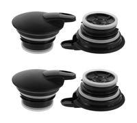 FRCOLOR 4pcs Replacement Carafe Lid for Coffee and Tea Pots, Black Pp Material with Thermal Insulation and Versatile Use, Suitable for Home and Family Gatherings
