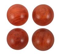 FRCOLOR 4pcs Rosewood Hand Exercise Balls Traditional Massage Ball Finger Exercise Baoding for Senior Hand Strengthening Meditation Relaxation Aid