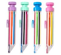 FRCOLOR 4Pcs Rotating Crayon for Ergonomic Dry Wax Multi Color Pens for Writing Coloring Crafting and Art Projects Portable and Easy to Use