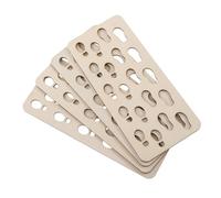 FRCOLOR 4pcs Santa Footprint and Snowflake Stencils for Christmas Crafting Reusable Mini DIY Wall and Floor Painting Templates Easy to Use Holiday Decorations for Windows and Wood