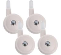 FRCOLOR 4pcs Silent Universal Walker Wheels Replacement for Prams and Buggies, Noise Reduction Pp Material Front or Rear 360° Swivel Casters, Sturdy Pushchair Accessories