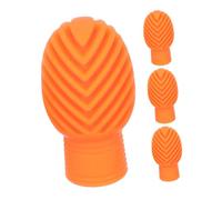 FRCOLOR 4pcs Silicone Drumstick Tips Quiet Practice Mute Caps for Silent Drumming Home Apartment Use Noise Cancelling Soft Drumstick Silent Tips for Skill Improvement