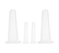 FRCOLOR 4Pcs Silicone Facial Cupping Set Transparent Massage Cupping Set Massager Tool for Spa Neck Face Beauty Tool