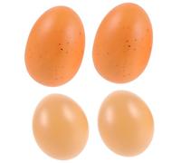 FRCOLOR 4Pcs Simulation Eggs for DIY Painting and Crafts Realistic Lightweight Egg Ornaments for Desktop Decoration Art Supplies and Party Props Material for Home and Farmhouse Displays