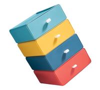 FRCOLOR 4pcs Storage Drawer Drawer Box Table Storage Boxes Pp Material Design Strong Load-bearing Easy to Move Light Weight Desktop Organizer for Cosmetics and Small Sundries