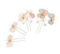 FRCOLOR 4pcs U Shape Wedding Barrette Bridal Hairpins Pearl Hair Accessories For Bride Bridesmaid Women Party Holiday Daily Styling