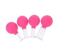 FRCOLOR 4pcs Vacuum Cupping Therapy Cups Set Skin-friendly Rubber Massage Cups for Body Relief and Facial Skin Enhancement Easy to Use and Clean Cupping Device