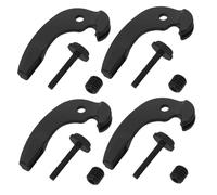 FRCOLOR 4pcs Violin Fine Tuners Metal String Adjusters Stable Precise Control Dual Pegs Replacement Parts for Cellos with Integrated Black Design