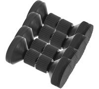 FRCOLOR 4pcs Wall Stoppers for Cabinet Headboard Stoppers for Wall Black Plastic Bed Support with 7.7-9cm Adjustable Range Prevents Tilting and Banging for Bed Stability