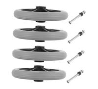 FRCOLOR 4pcs Wheelchair Front Wheels 7 Inch Solid Tires 360 Degree Swivel Casters for Enhanced Maneuverability Lightweight Wear-Resistant Replacement Rollers Compatible Walkers and Strollers