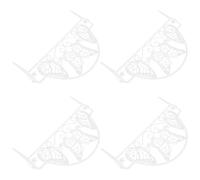 FRCOLOR 4pcs White Plastic Garden Fence Panels with Interlocking Design for Lawn and Plants Protection, Decorative Picket Style for Outdoor Gardens and Public Green Spaces
