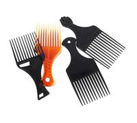 FRCOLOR 4pcs Wide-tooth Hair Pick Comb Set for Men Multi-function Afro Hair Styling Tool Plastic Hairdressing Combs for Curly and Wavy